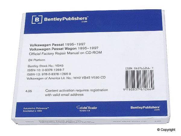 Bentley Repair Manual DVD for Passat (B4)