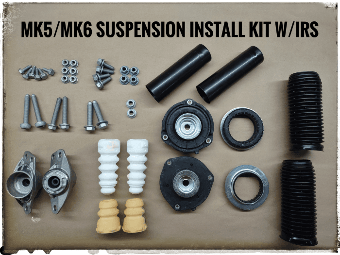 Suspension Install Kit (MK5) (MK6) with Independent Rear Suspension